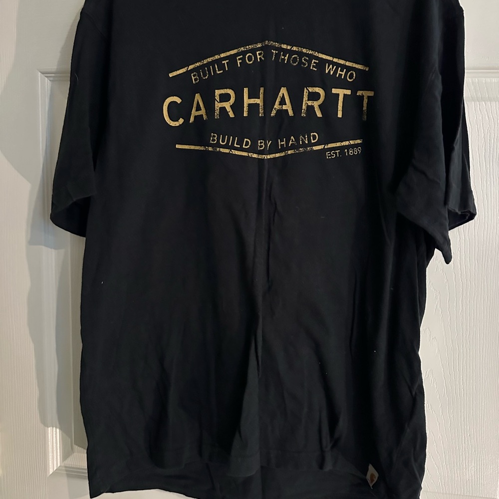 Carhartt Black Tee with Gold Accents